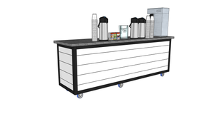 Bistro Cart XL w/Gray top and shiplap